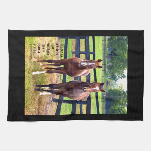 Zwei Freunde mit Sprichwörtern 18:24 Geschirrtuch (Horizontal)