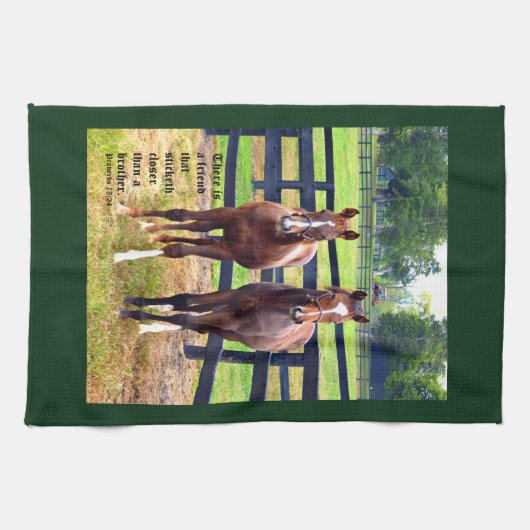 Zwei Freunde mit Sprichwörtern 18:24 Geschirrtuch (Horizontal)