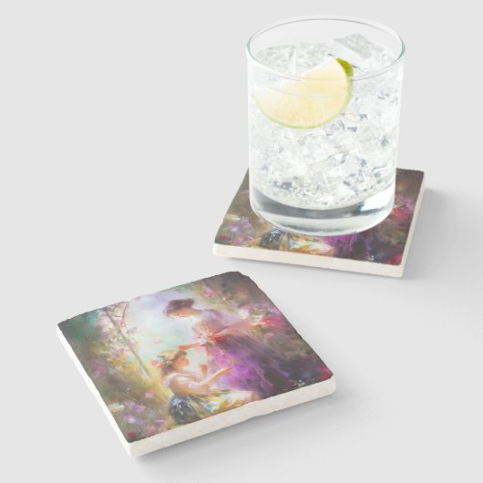 Zwei Freunde Steinuntersetzer (Seitenansicht)