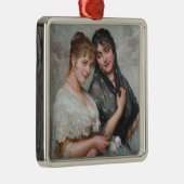 Zwei Freundinnen aus Venedig Ornament Aus Metall (Rechts)