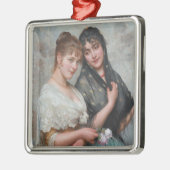 Zwei Freundinnen aus Venedig Ornament Aus Metall (Links)