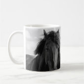 Zwei friesische Stallions. Kaffeetasse (Links)