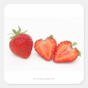 Zwei frisch, reif, Zuhause gewachsen, Bio Quadratischer Aufkleber