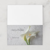 Zwei frische Calla-Lilien Platzkarte (Außenseite Aufgefaltet)