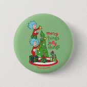 Zwei fröhliche Dinge, die sich in den Jolly-Dingen Button (Vorderseite)