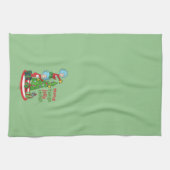 Zwei fröhliche Dinge, die sich in den Jolly-Dingen Geschirrtuch (Horizontal)