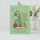 Zwei fröhliche Dinge, die sich in den Jolly-Dingen Karte (Stehend Vorderseite)
