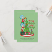 Zwei fröhliche Dinge, die sich in den Jolly-Dingen Karte (Vorderseite/Rückseite Beispiel)