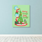 Zwei fröhliche Dinge, die sich in den Jolly-Dingen Leinwanddruck (Insitu (Holzboden))