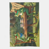 Zwei Frösche mit Tee Geschirrtuch (Vertikal)