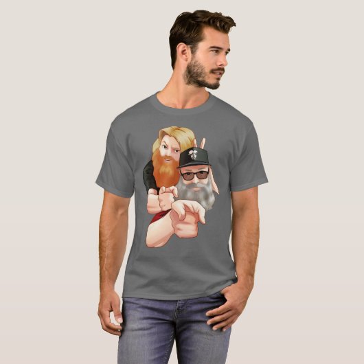 Zwei Frothy Beards Anime T-Shirt (Vorne ganz)