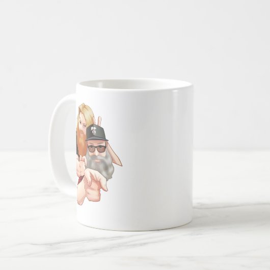 Zwei Frothy Beards Anime-Tasse Kaffeetasse (Vorderseite Links)