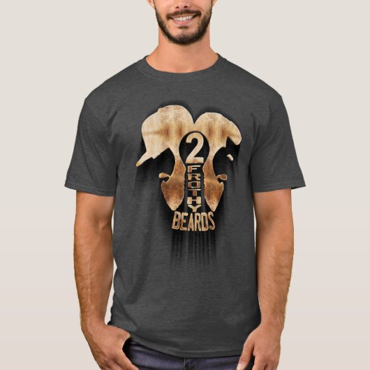 Zwei Frothy Beards-Logo T-Shirt (Vorderseite)