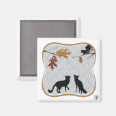 Zwei Füchse Magnet (Vorderseite/Rückseite)