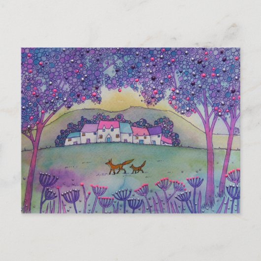 Zwei Füchse Postkarte (Vorderseite)