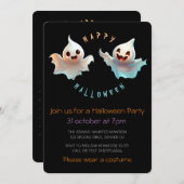 ZWEI FUN GHOSTS EINLADUNG (Vorne/Hinten)