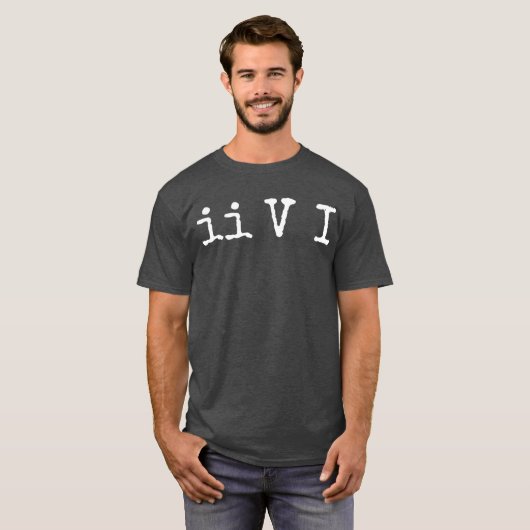 Zwei fünf je ii I Jazz Chord Progression Music T-Shirt (Vorne ganz)