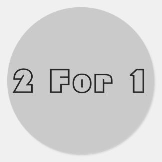 Zwei für eins runder aufkleber