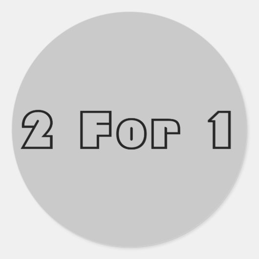 Zwei für eins runder aufkleber (Vorderseite)