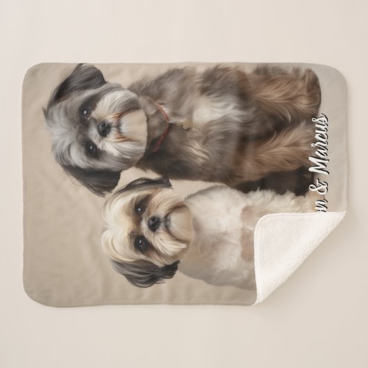 Zwei für Haustiere angepasste Deckblatt mit Foto-M Sherpadecke (Vorderseite (Horizontal))