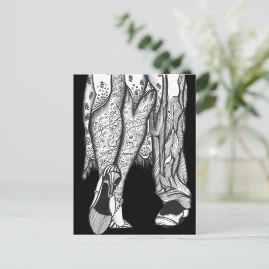 Zwei für Tango Postkarte (Stehend Vorderseite)