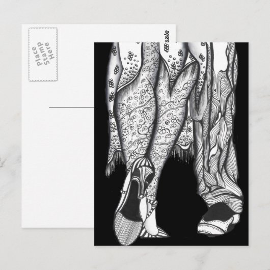 Zwei für Tango Postkarte (Vorne/Hinten)