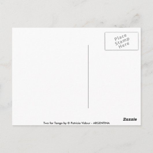 Zwei für Tango Postkarte (Rückseite)
