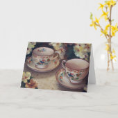 Zwei für Tee Karte (Gelbe Blume)