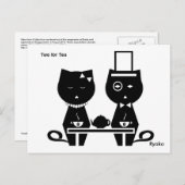 Zwei für Tee-Postkarten Postkarte (Vorne/Hinten)