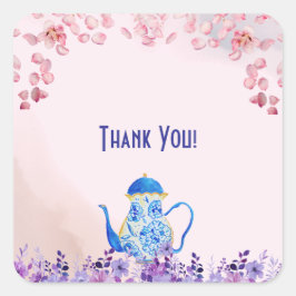 Zwei für zwei Baby-Duschen Quadratischer Aufkleber