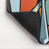 Zwei Gabeln auf geometrischem abstraktem Hintergru Mousepad (Ecke)