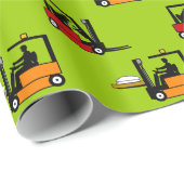 Zwei Gabelstapler je einen Hund Spaß, jede Farbe G Geschenkpapier (Rolleneckpunkt)