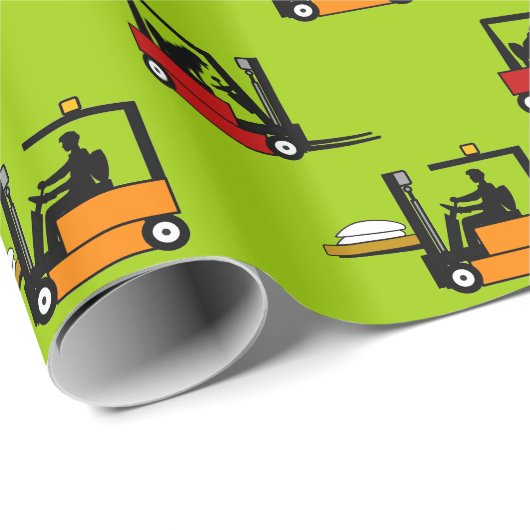 Zwei Gabelstapler je einen Hund Spaß, jede Farbe G Geschenkpapier (Rolleneckpunkt)