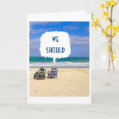 ZWEI GALEN AM STRAND SAGEN: "GLÜCKLICHER GEBURTSTA KARTE (Gelbe Blume)