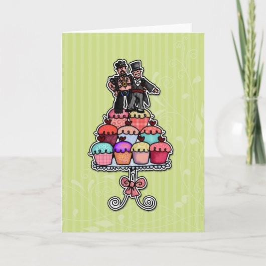 Zwei Gärten auf Cupcakes (Leather Daddy) Karte (Vorderseite)