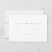 Zwei Gäste | RSVP-Karte zur Wahl des Mahlzeiten RSVP Karte (Rückseite)