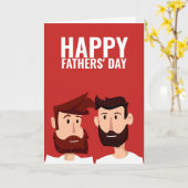 Zwei Gay Vaters Happy Vathers Day Karte (Gelbe Blume)