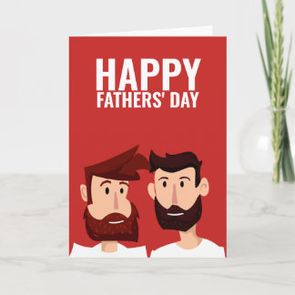 Zwei Gay Vaters Happy Vathers Day Karte