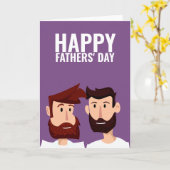 Zwei Gay Vaters Happy Vathers Day Karte (Gelbe Blume)