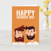 Zwei Gay Vaters Happy Vathers Day Karte (Gelbe Blume)