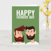 Zwei Gay Vaters Happy Vathers Day Karte (Gelbe Blume)