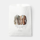 Zwei Gay Wedding in Anzügen Personalisiert Geschenktütchen (Vorderseite)