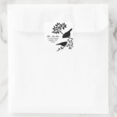 Zwei Geburtsadressen Quadratischer Aufkleber (Tasche)