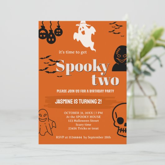 ZWEI GEBURTSTAGLICHE EINLADUNGEN (Stehend Vorderseite)