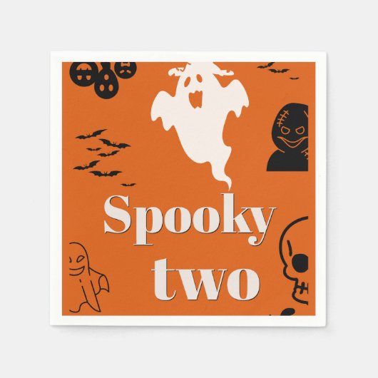 ZWEI GEBURTSTAGNAPKINS SPOOKY SERVIETTE (Vorderseite)