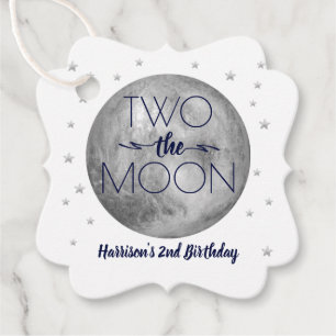 Zwei Geburtstags-Liebesmarken auf dem Mond Geschenkanhänger