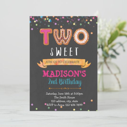 Zwei Geburtstagsfeierlichkeiten Einladung (Stehend Vorderseite)