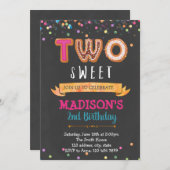 Zwei Geburtstagsfeierlichkeiten Einladung (Vorne/Hinten)