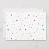 ZWEI GEBURTSTAGSPARTY in kräftigen Farben lassen S Einladung (Rückseite)