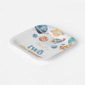 Zwei Geburtstagspartys auf dem Mond Pappteller (Gewinkelt)